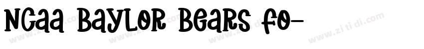 NCAA Baylor Bears Fo字体转换